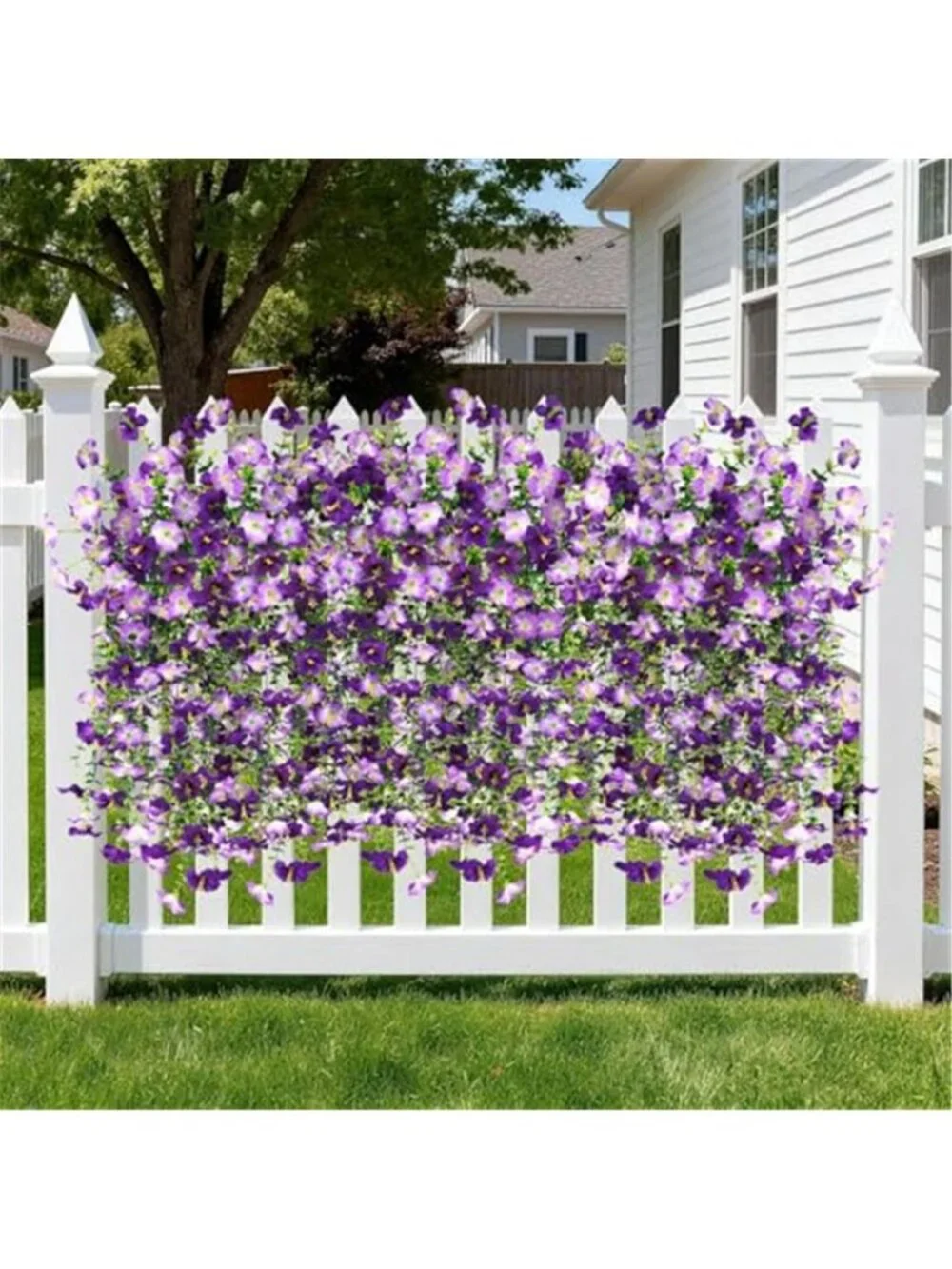 Artificial Morning Glory Flowers UV Resistant Outdoor Hanging Plants Decor